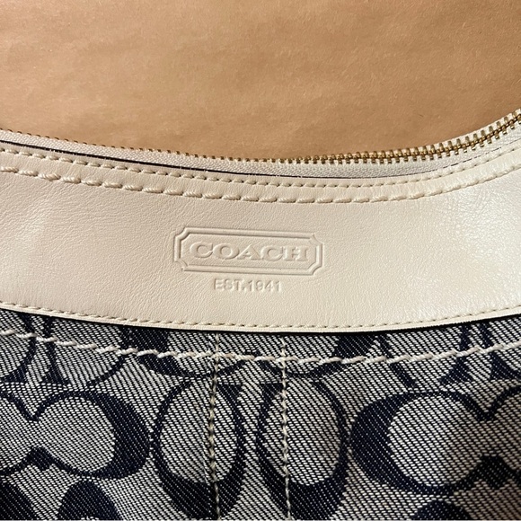Coach | Signature Sufflette Denim Monogram Bleeker Shoulder Bag Purse G065-10402 - Picture 5 of 16